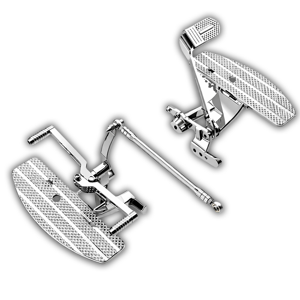 OR Chrome Forward Control Foot Floorboards Kit for Harley 18-25 Softail - Image 2