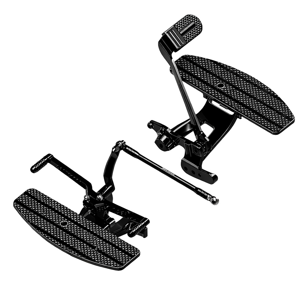 OR Black Forward Control Foot Floorboards Kit for Harley 18-25 Softail - Image 2