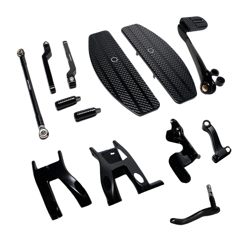 OR Black Forward Control Foot Floorboards Kit for Harley 18-25 Softail - Image 7