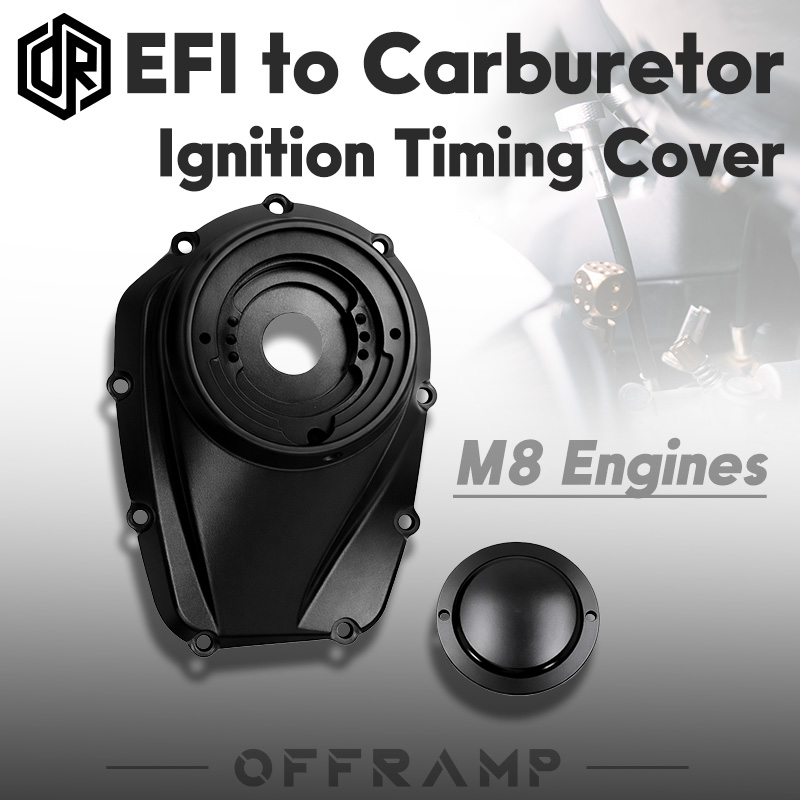 Black Carburetor Ignition Timing Cover Kit For M8 Touring/Softail