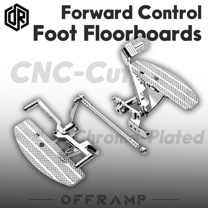 OR Chrome Forward Control Foot Floorboards Kit for Harley 18-25 Softail