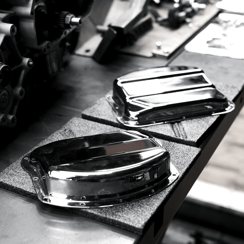 Custom Chrome Panhead-Style Valve Rocker Box Top Covers for Evolution FXR & Dresser (1984–2000) and Sportster (1986+) - Image 7