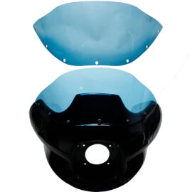 Lake Blue 8.0″ FXRT Headlight Outer Fairing Windshield for Harley Dyna Softail FLHR