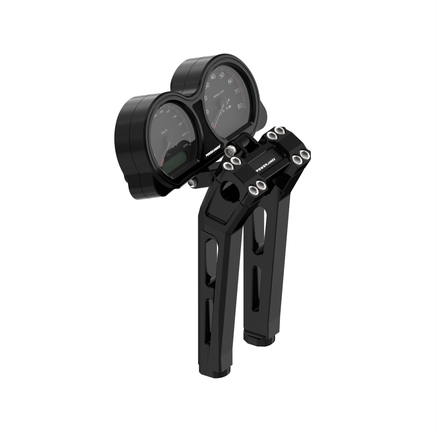 Black 10" Risers Kit w/ Gauge Bracket for Harley Road Glide Custom Special Ultra - Image 3