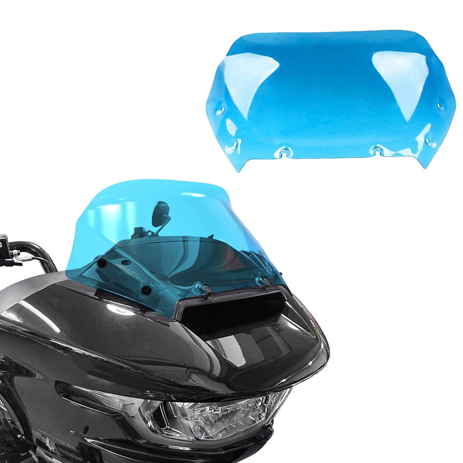 Lake Blue 9.5“ Outer Fairing Windshield for Harley 2023-2024 Road Glide FLTRX FLTRXSE