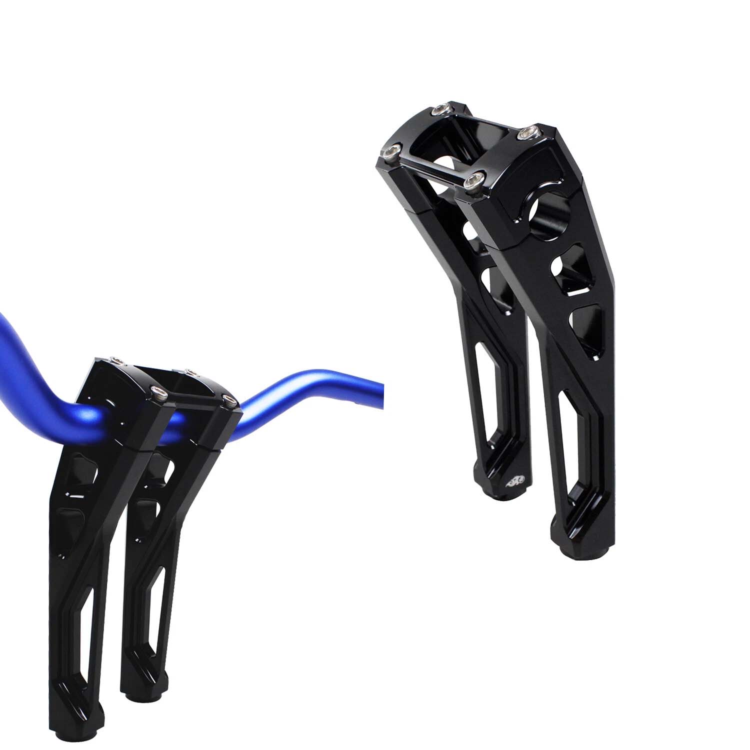 Black 8.5" Pullback 1.0" Handlebar Risers Kit for Low Rider ST FXBBS