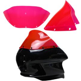 Pink Red 8.0″ FXRT Headlight Outer Fairing Windshield for Harley Dyna Softail FLHR