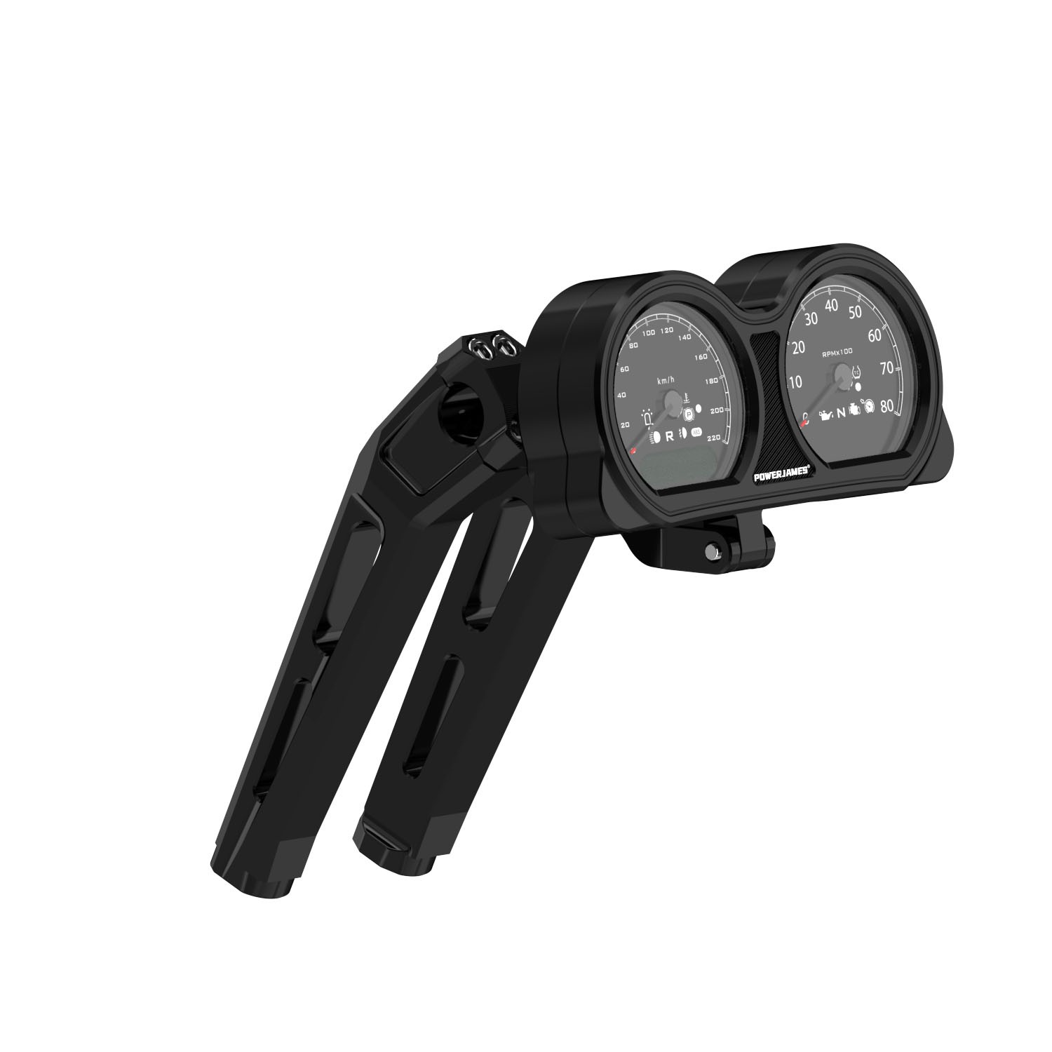 Black 10" Risers Kit w/ Gauge Bracket for Harley Road Glide Custom Special Ultra - Image 4