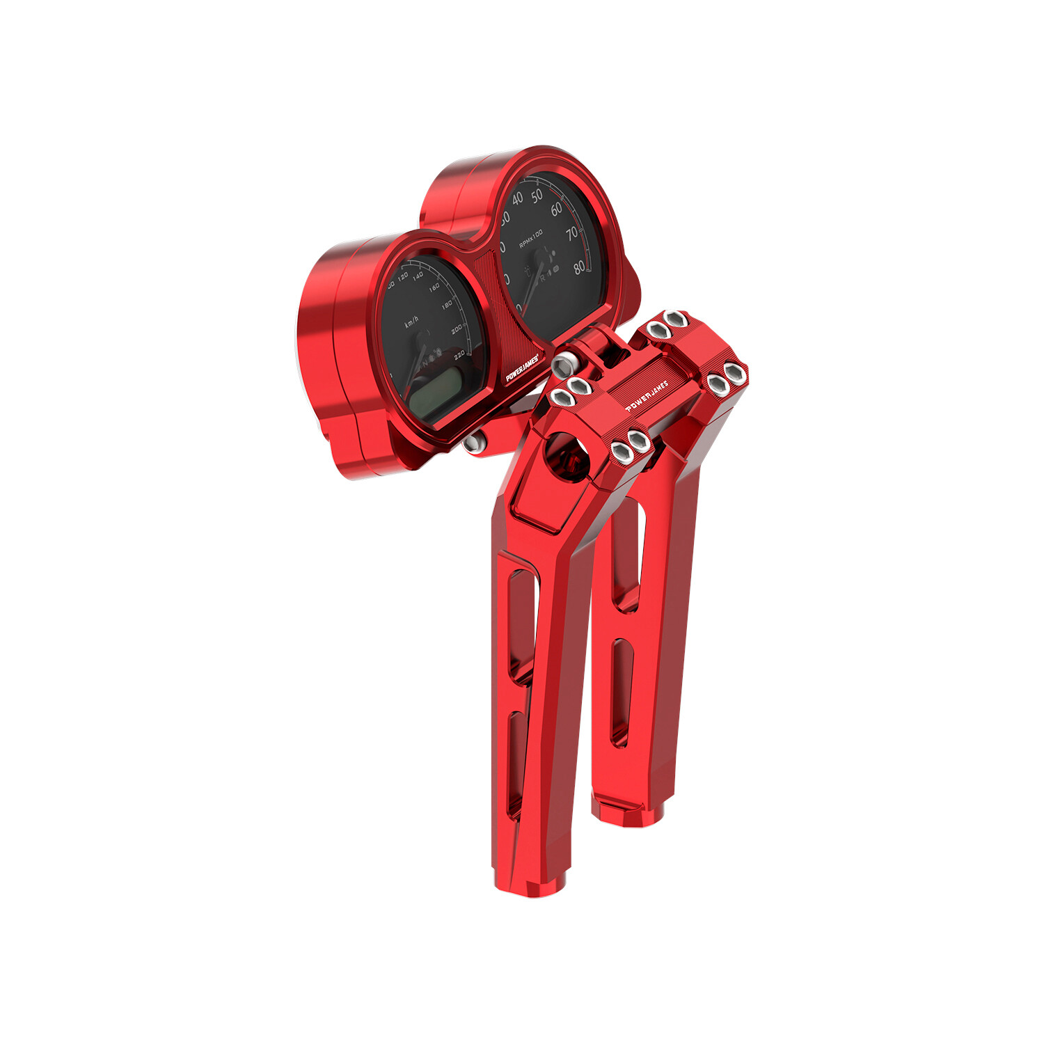 Red 10" Risers Kit w/ Gauge Bracket for Harley Road Glide Custom Special Ultra - Image 4