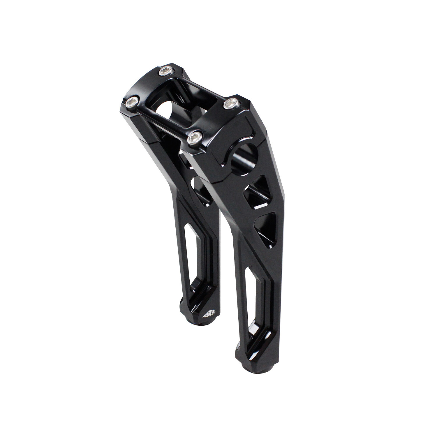 Black 8.5" Pullback 1.0" Handlebar Risers Kit for Low Rider ST FXBBS - Image 4