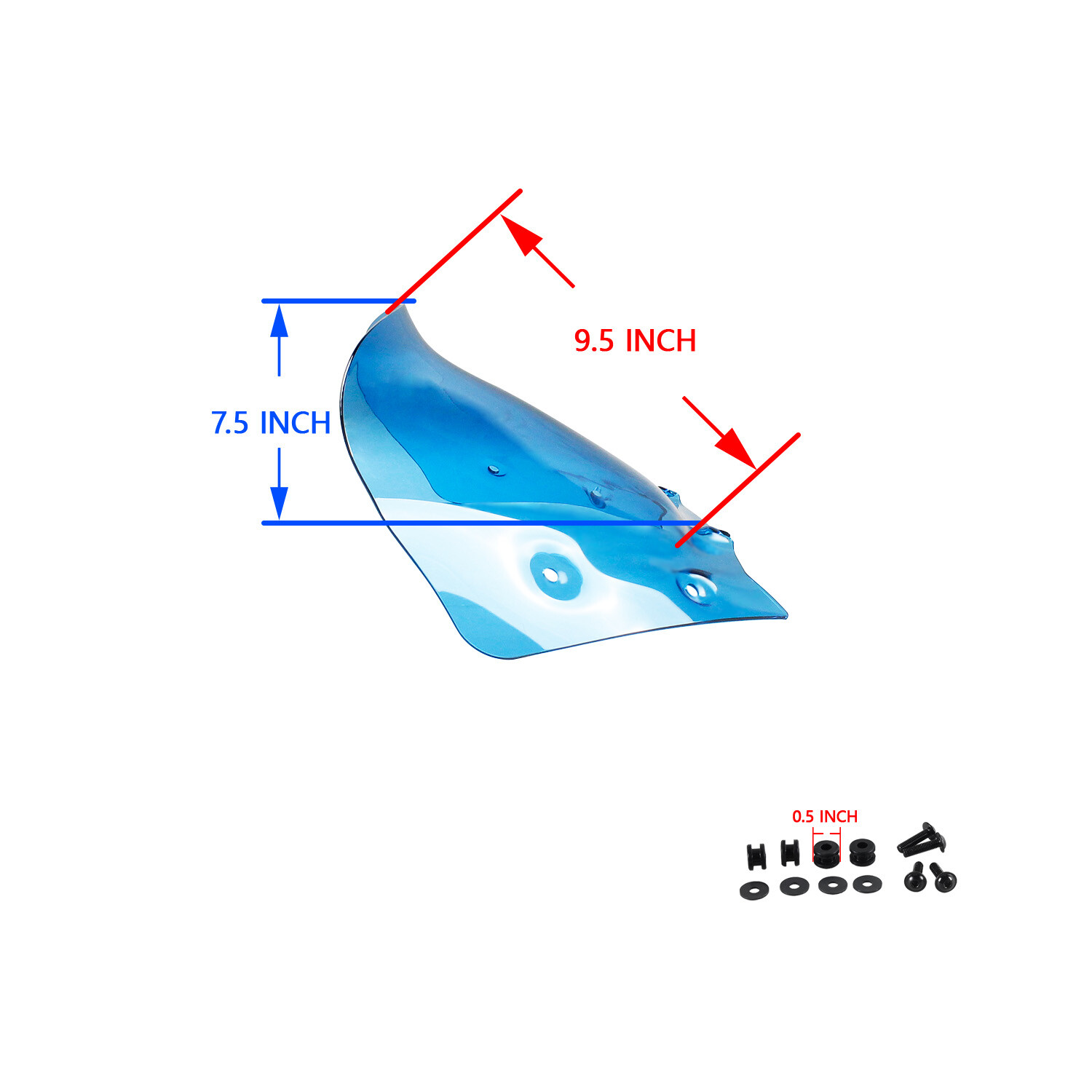 Lake Blue 9.5“ Outer Fairing Windshield for Harley 2023-2024 Road Glide FLTRX FLTRXSE - Image 2