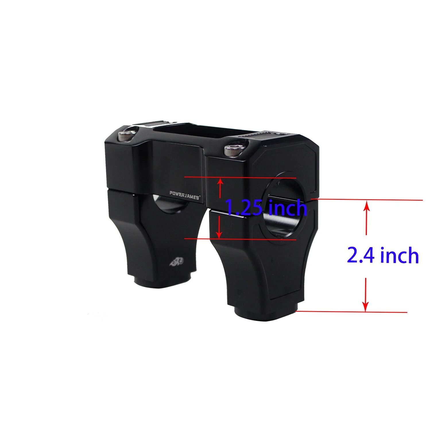 CNC 1 1/4" Handlebar 2.4" Risers Clamp Kit for 18-23 Harley Breakout FXBR FXBRS - Image 2