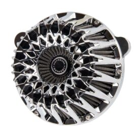 Heavy Aluminum Alloy Air Cleaner Compatible with 2018-2023 Haley Touring Softail (Spider Web Chrome)