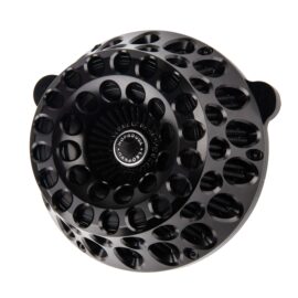 New Design Aluminum Alloy Air Cleaners Compatible with 2018-2023 Haley Touring Softail (Bullet Hole Black)