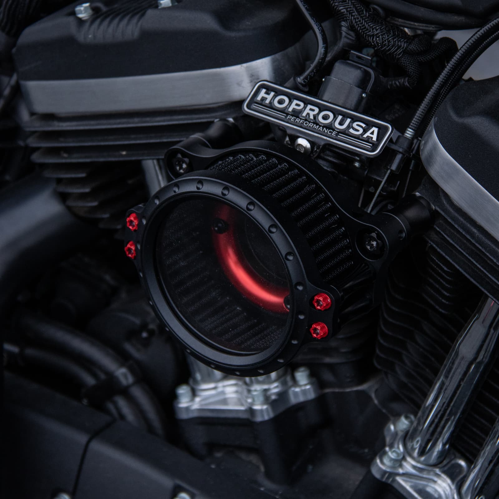 Air Cleaner BLACK Transparent High-Flow for Harley 91-UP XL SPORTSTER - Image 3