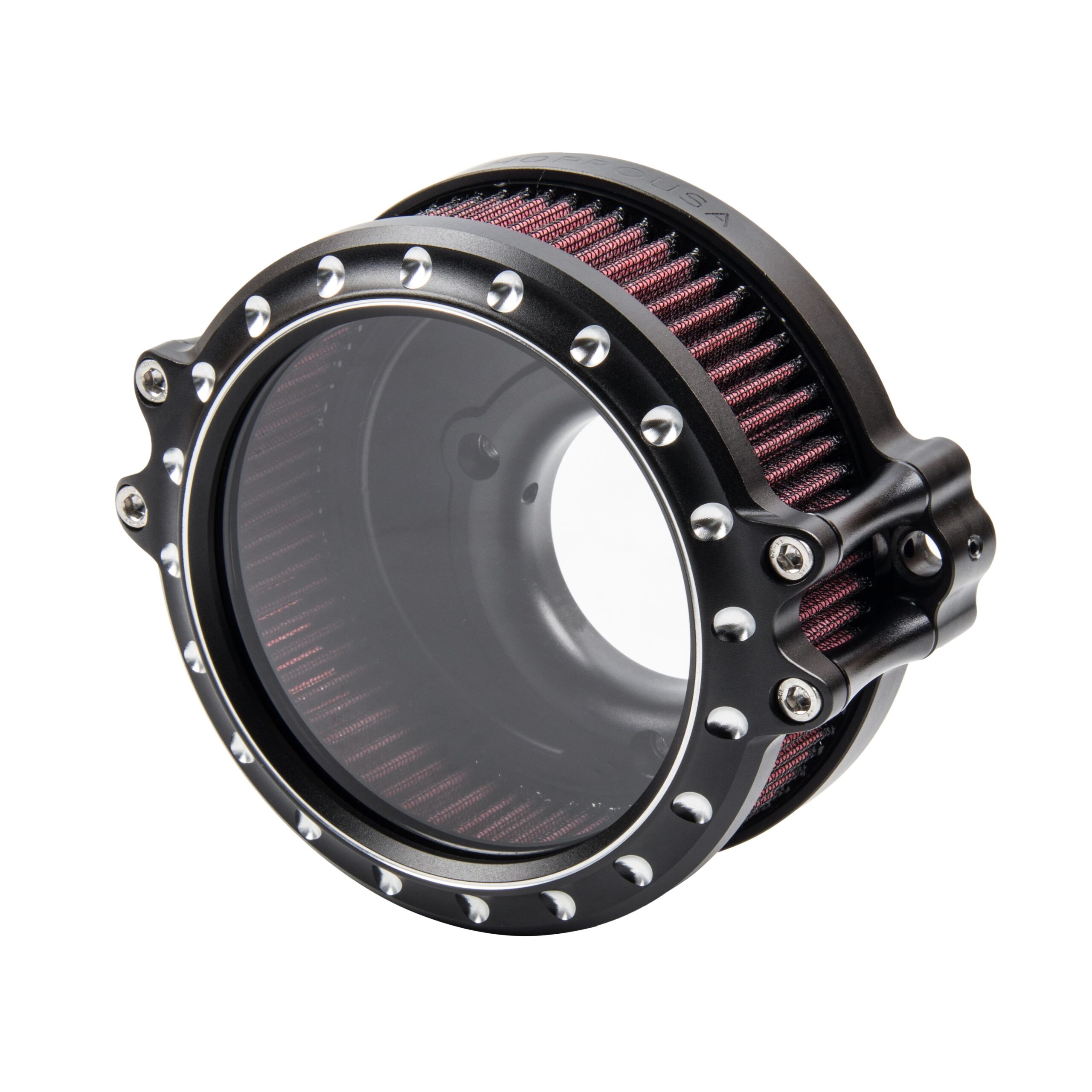 TRANSPARENT CIRCULAR AIR CLEANER KITS-CONTRAST CUT,BLACK 2017-2025 M8 MODELS - Image 2