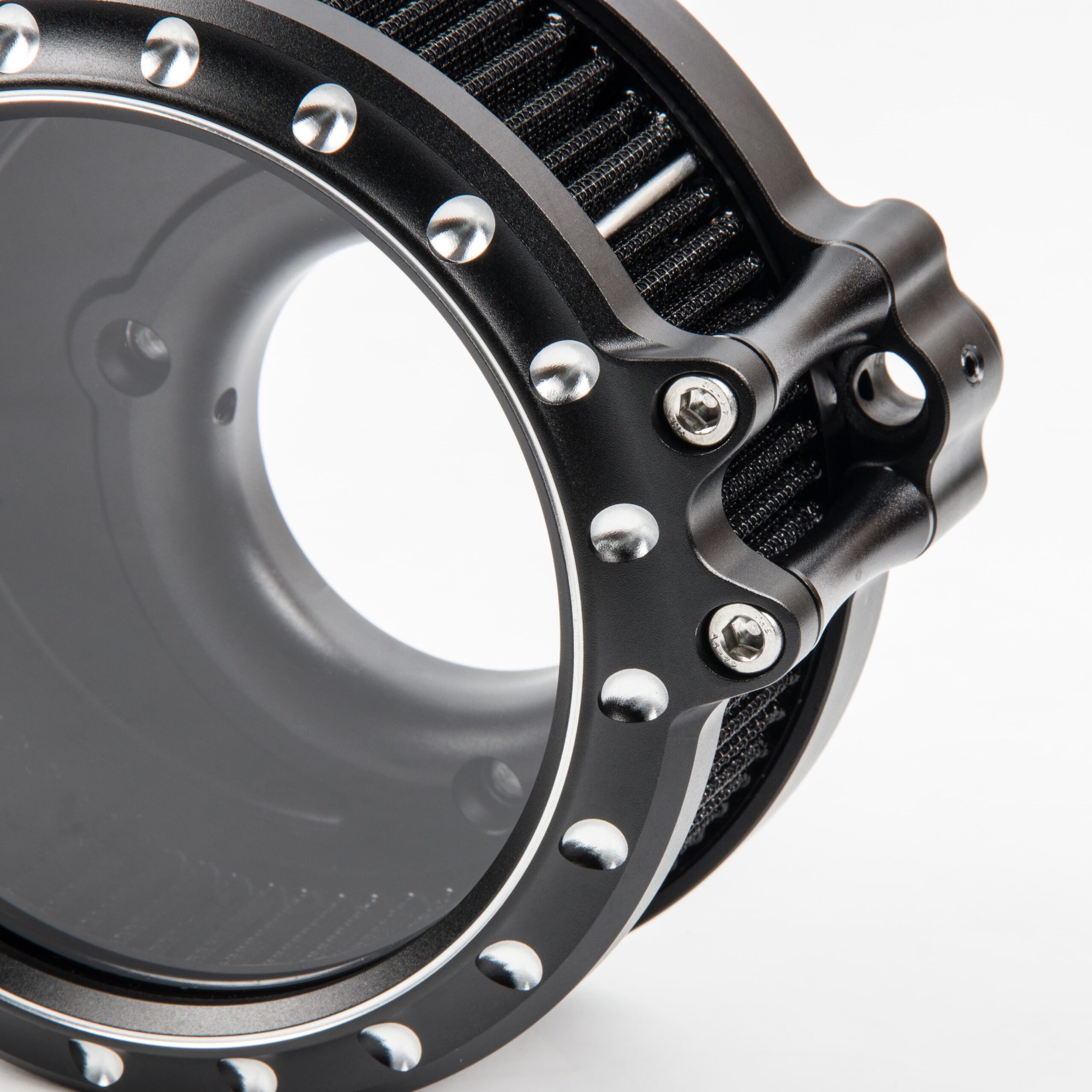 TRANSPARENT CIRCULAR AIR CLEANER KITS-CONTRAST CUT,BLACK 2017-2025 M8 MODELS - Image 3