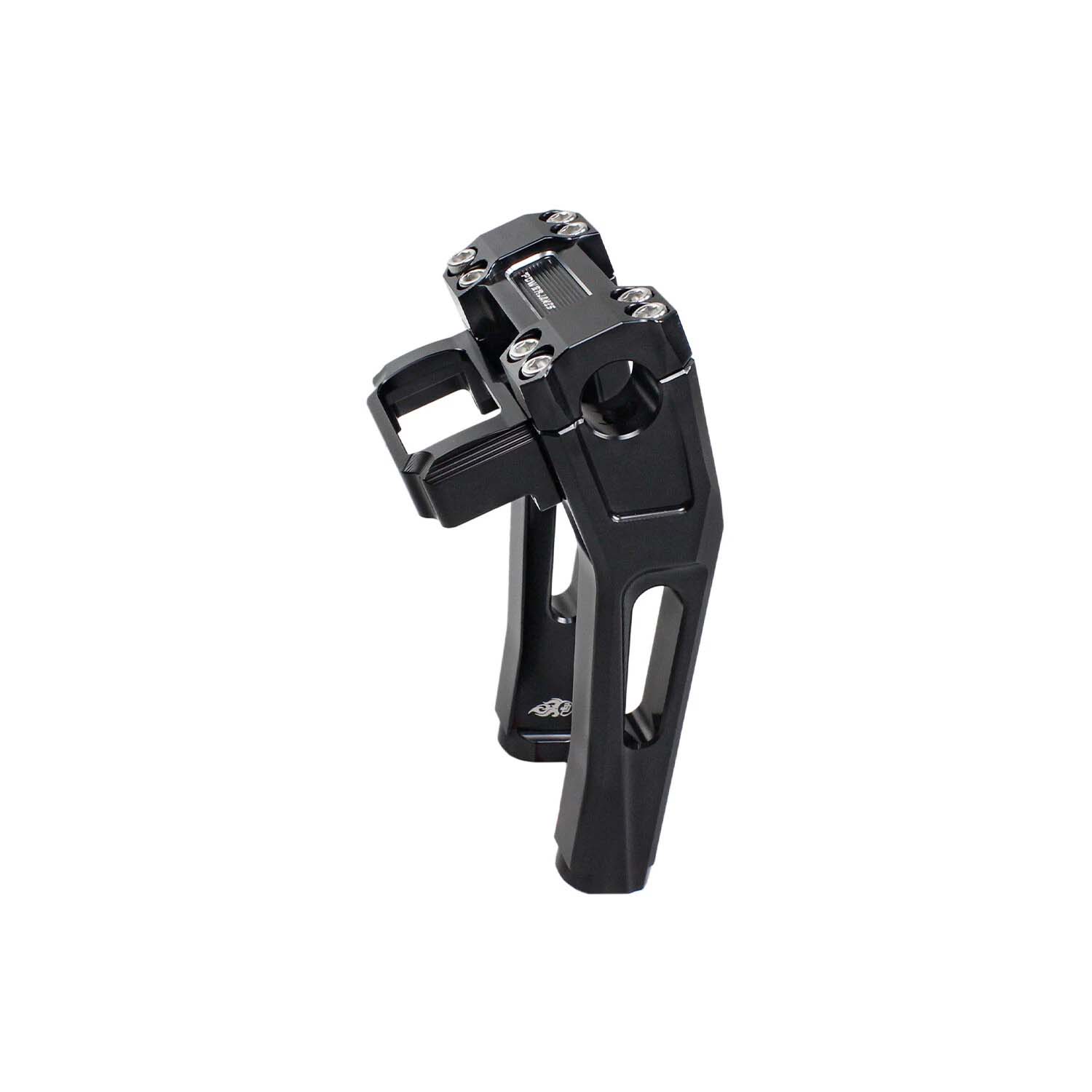 Black 8.0" Tall Pullback Handlebar Risers Kit for Harley Softail Dyna Road King