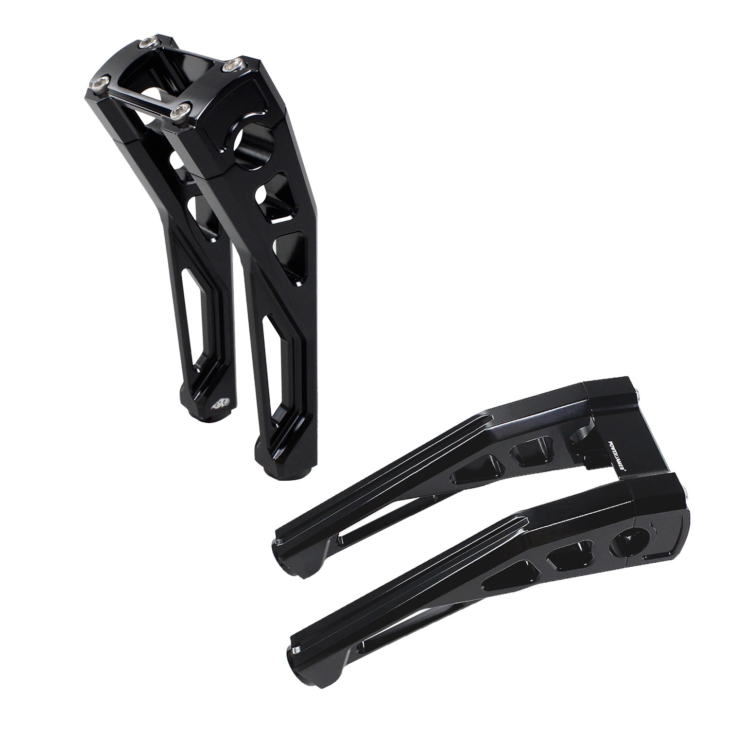 Black 8.5" Pullback 1.0" Handlebar Risers Kit for Low Rider ST FXBBS - Image 3