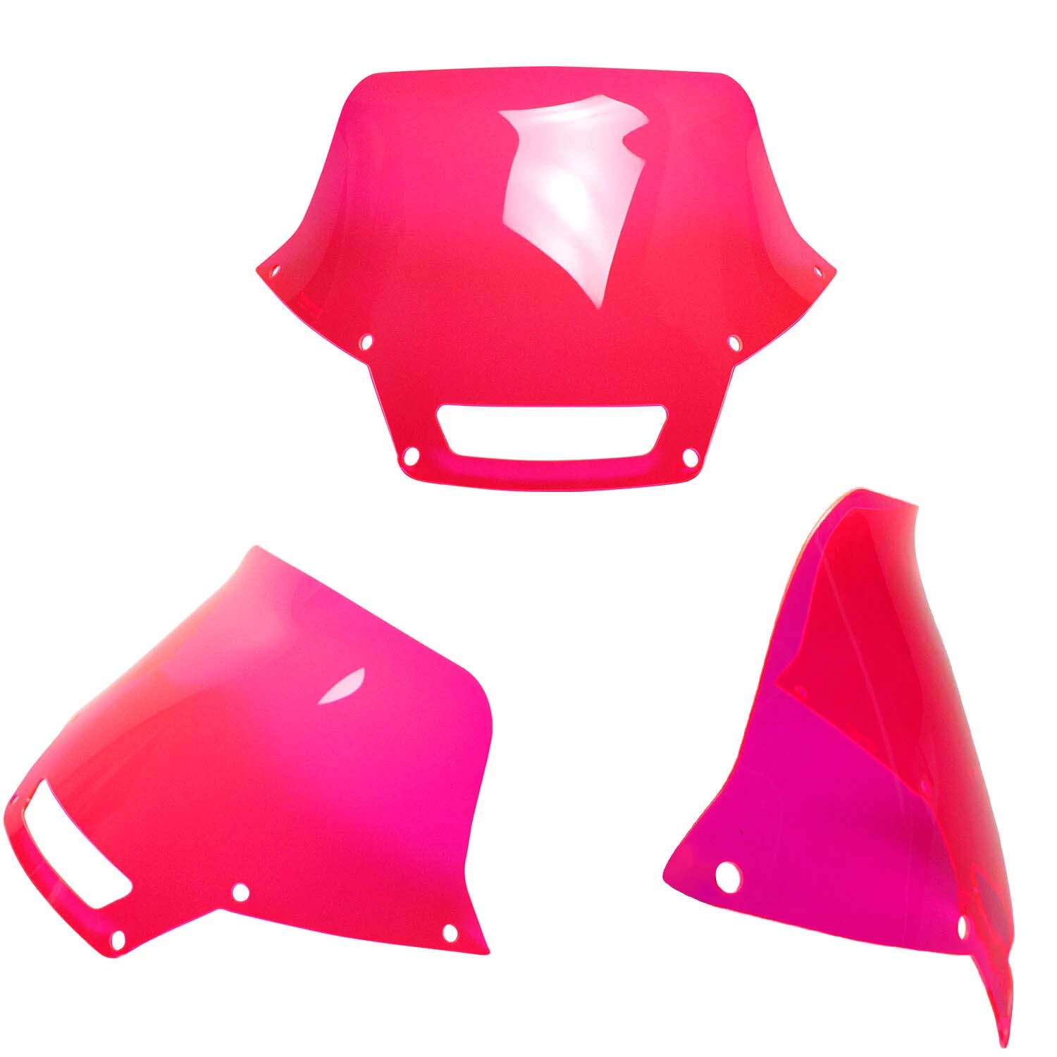 Pink Red 7.0" Windshield Windscreen for Harley Softail Low Rider ST FXLRST FXRST
