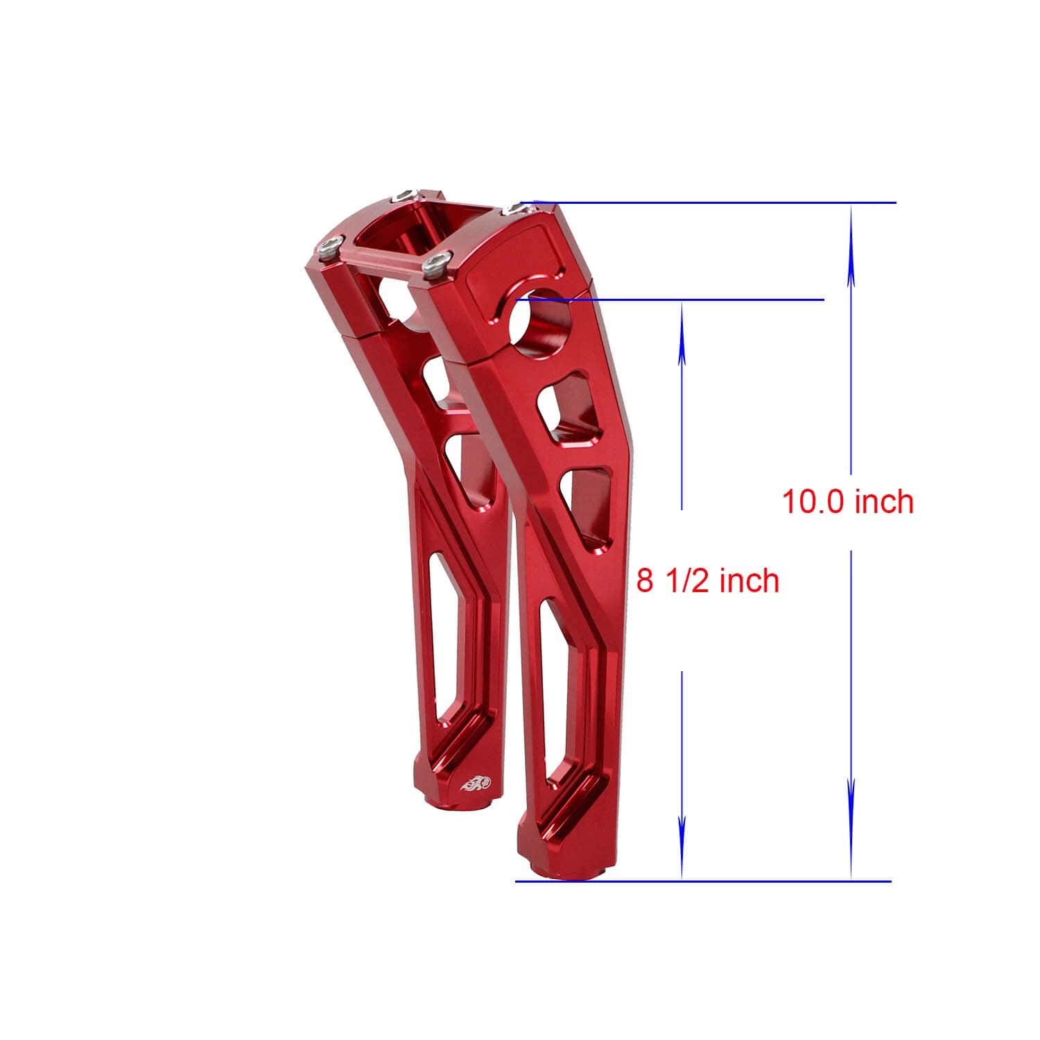 Red 8.5" Pullback 1.0" Handlebar Risers Kit for Low Rider ST FXBBS - Image 2