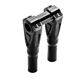 Hoprousa Aluminum Black 6/8/10/12 icnh Height fit 1&1.25 inch Size Handlebar Adjustable Handlebar Riser with Stright Up