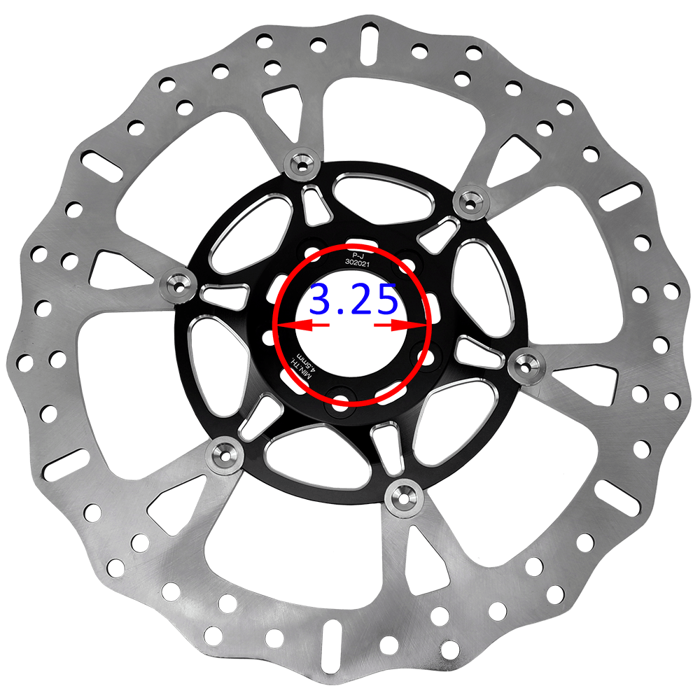 Black 14" Floating Front Brake Rotor For Harley Touring Street Electra Glide Road King - Image 2