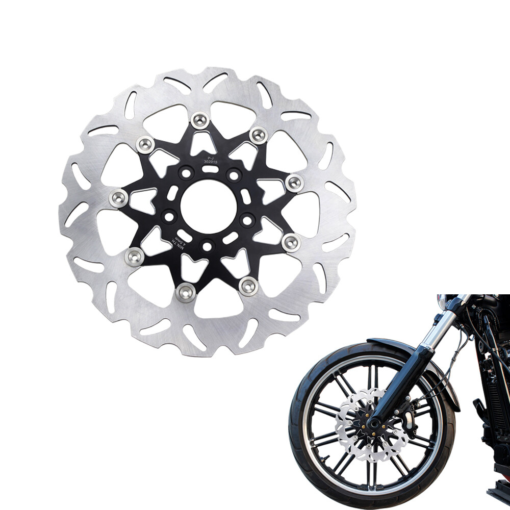 Black 11.5" Floating Front Brake Rotor for Harley Road Glide King Electra Street Glide - Image 5
