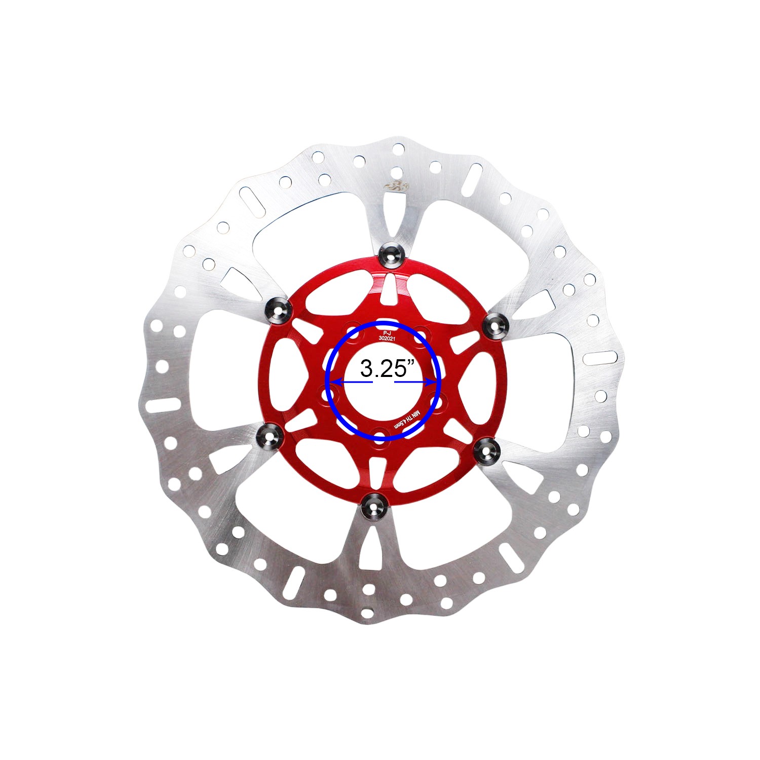Red 14" Floating Front Brake Rotor for Harley 09-23 Road Electra Glide FLHX FLHR - Image 2