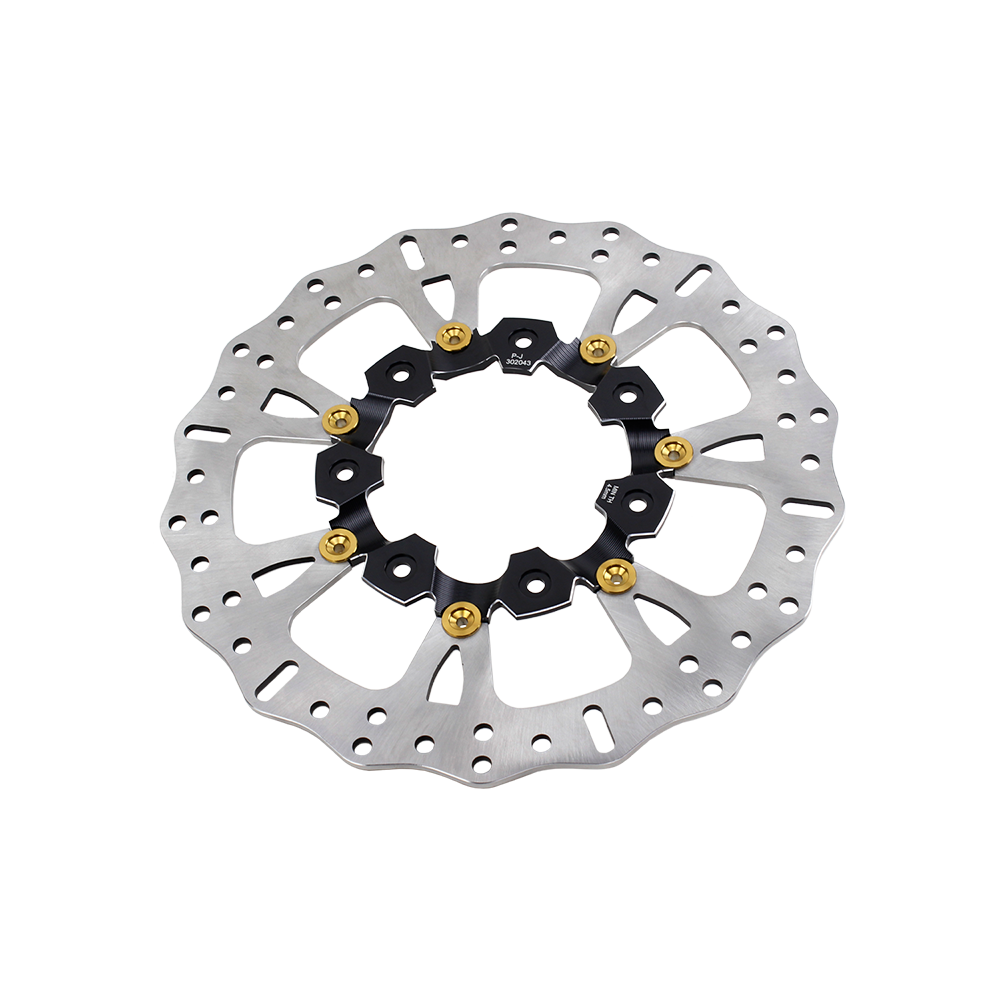 Black Gold 7 Holes 14.0" Big Front Brake Rotor for Harley 18" Slicer Wheel