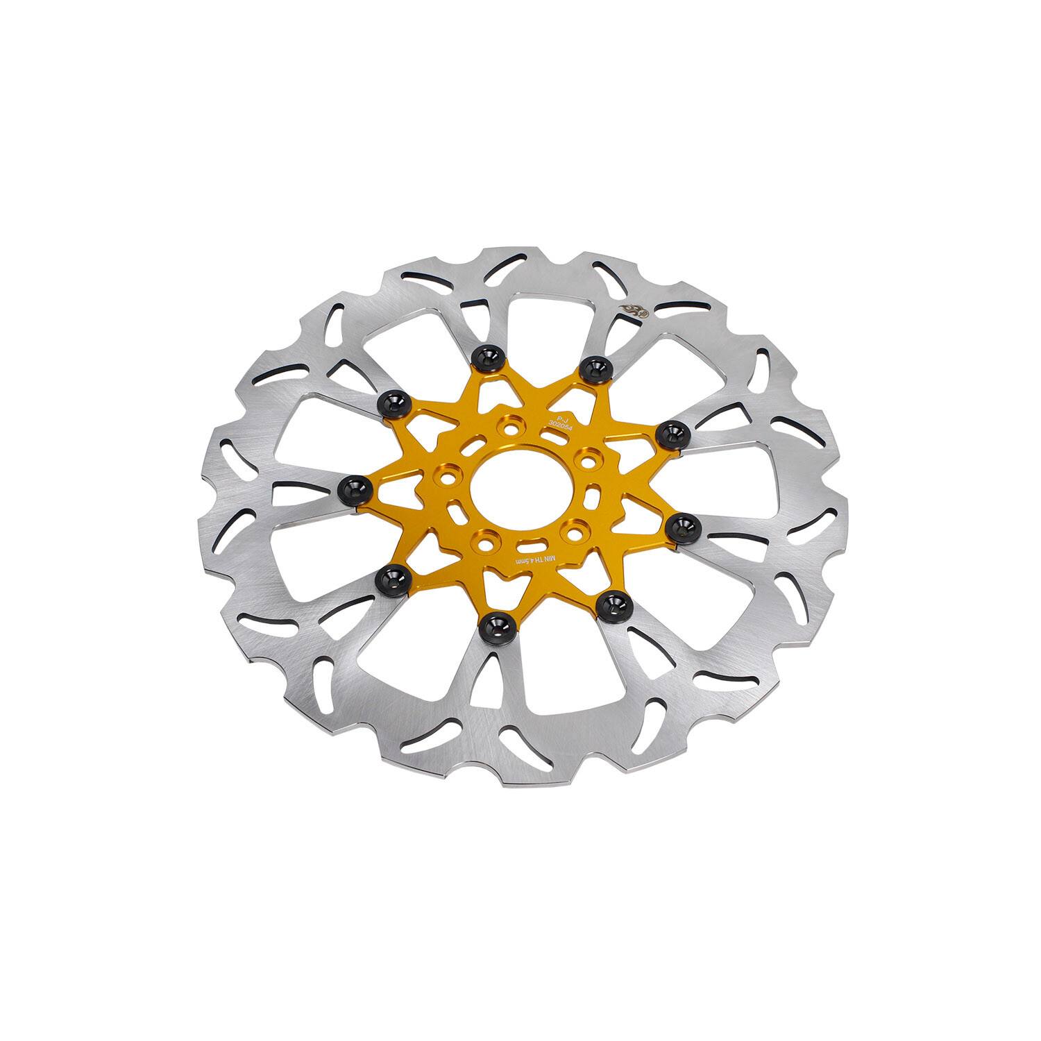 Orange 14" Big Front Brake Rotor w/Caliper Bracket for Harley 00-14 Softail Dyna - Image 2
