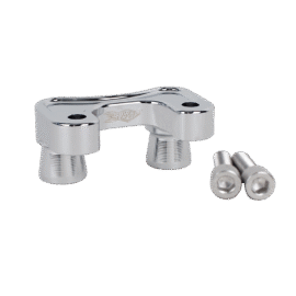 Chrome 2 3/8″ Tall Handlebar Risers Adapter for Harley Tourings Dyna Softail