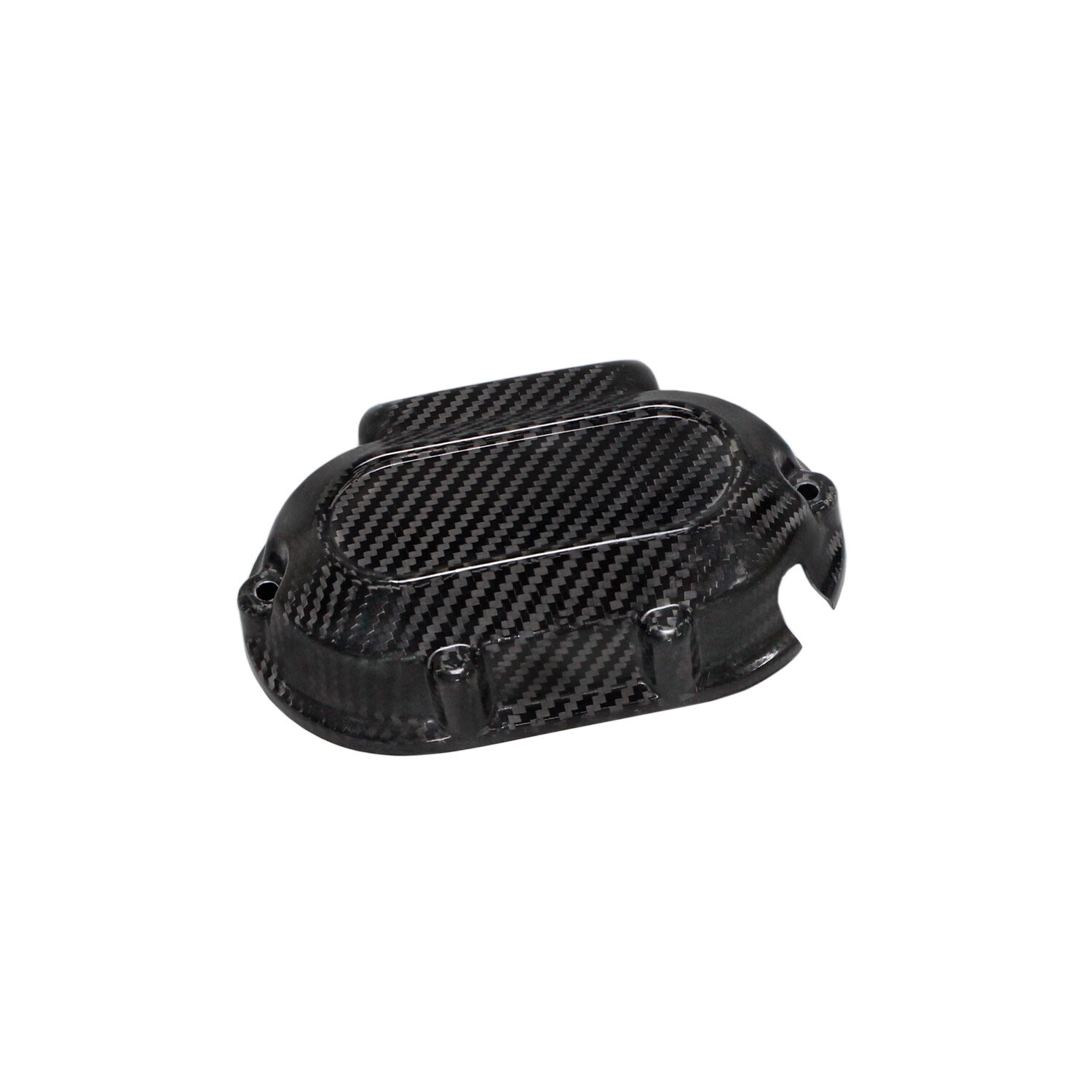 Black Carbon Fiber Transmission Side Cover for Harley Touring Road Street Glide - Image 4