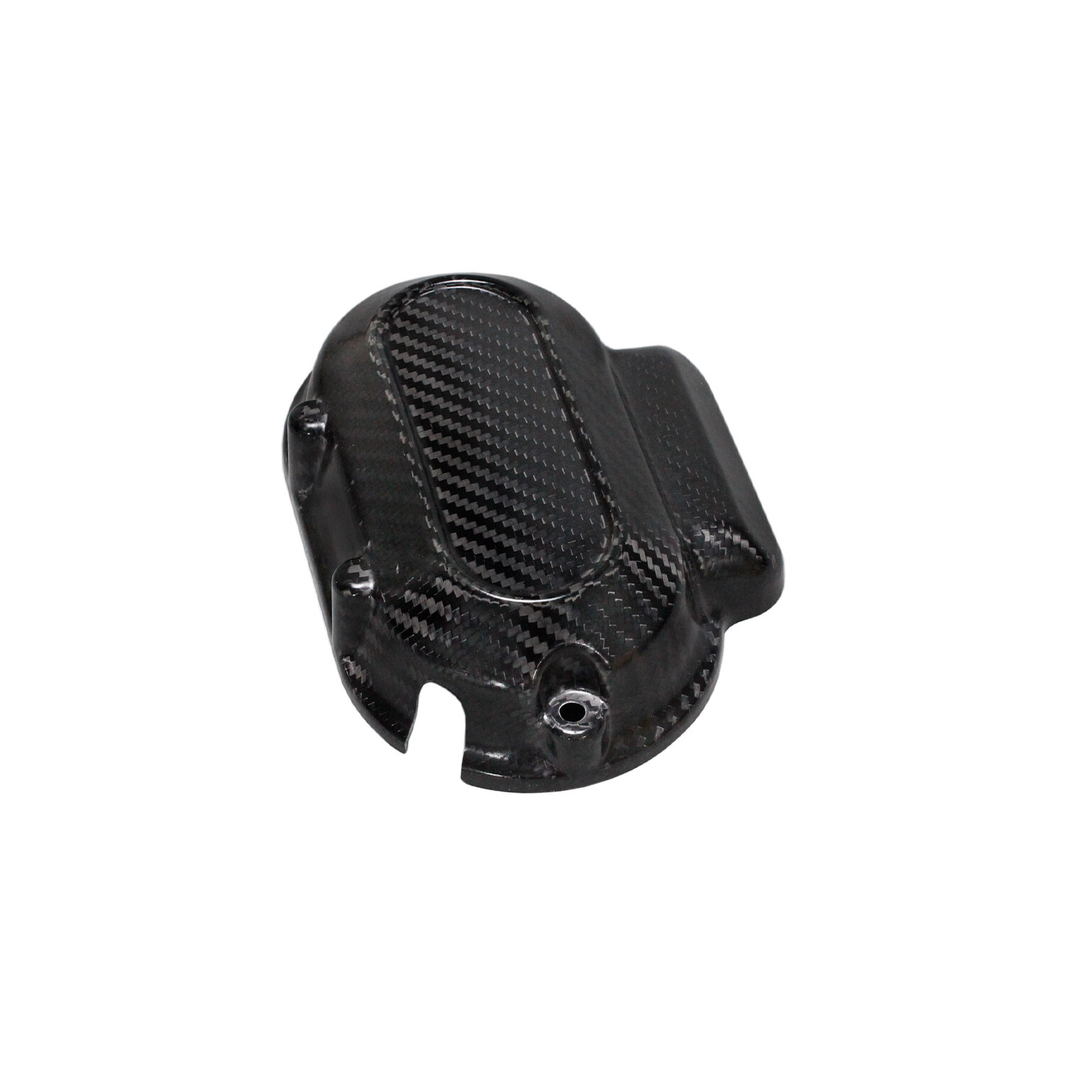 Black Carbon Fiber Transmission Side Cover for Harley Touring Road Street Glide - Image 5