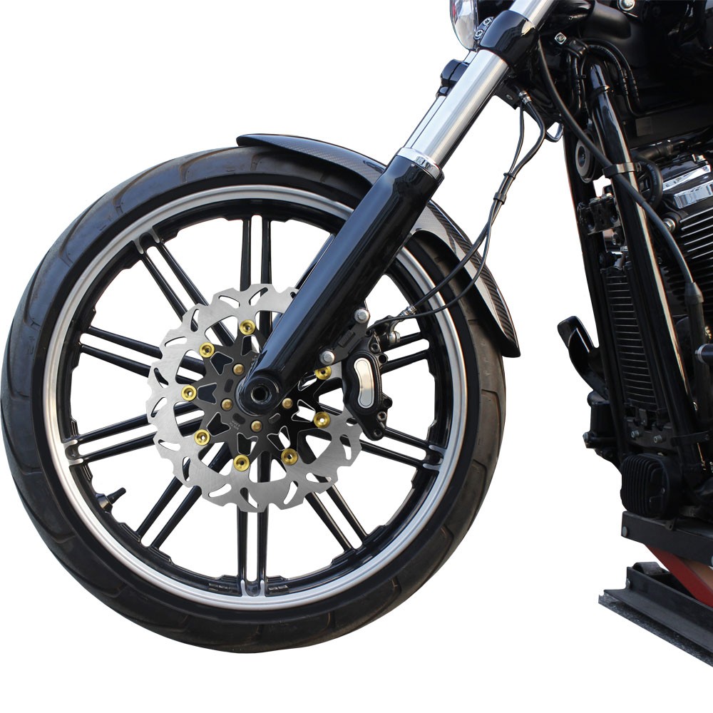 Black 11.8" Floating Front Brake Rotor for Harley 08-23 Touring Road Street Glide FLHT - Image 6
