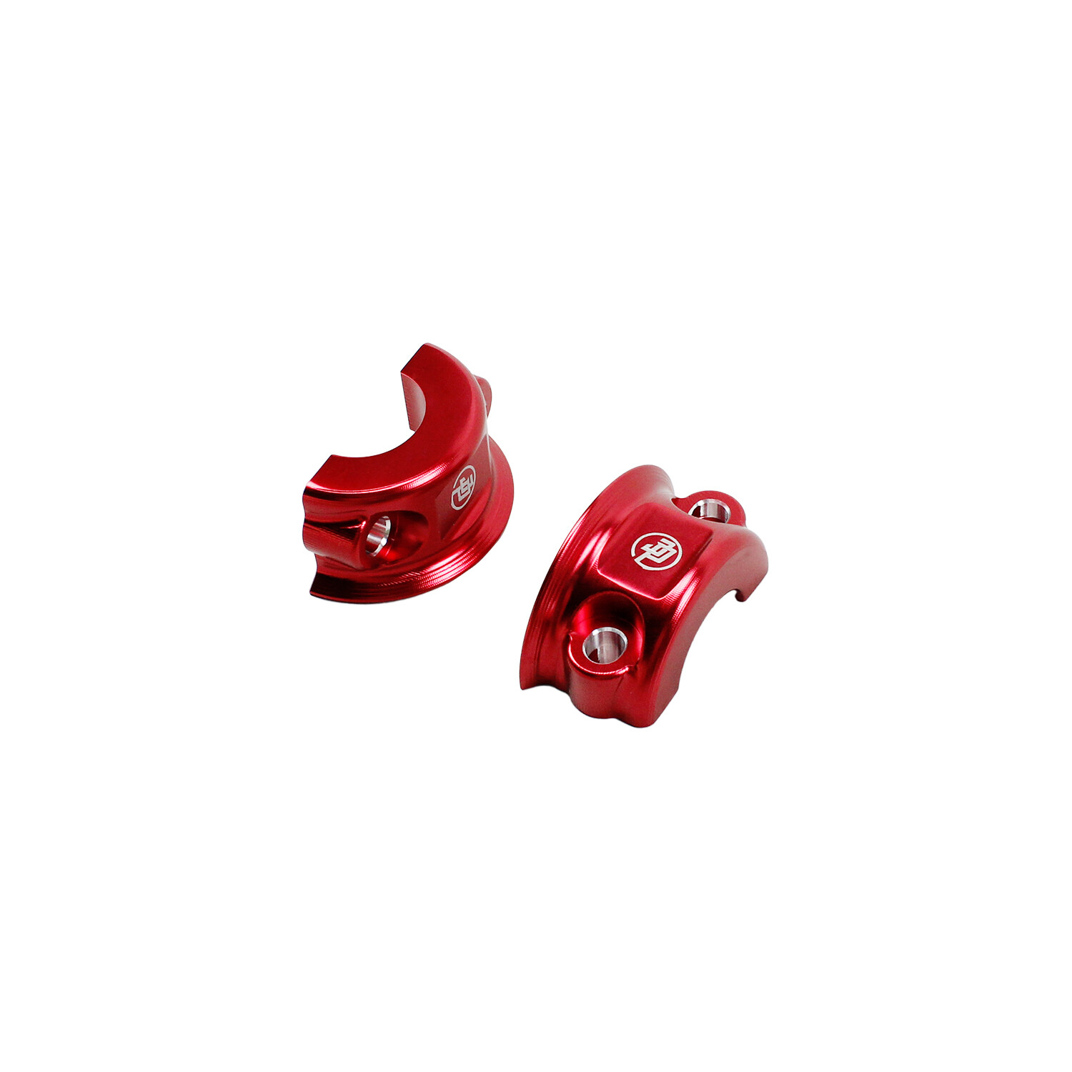 Red Handlebar Clutch Brake Clamp Cover for Harley 96-23 Softail Touring Dyna XL - Image 4