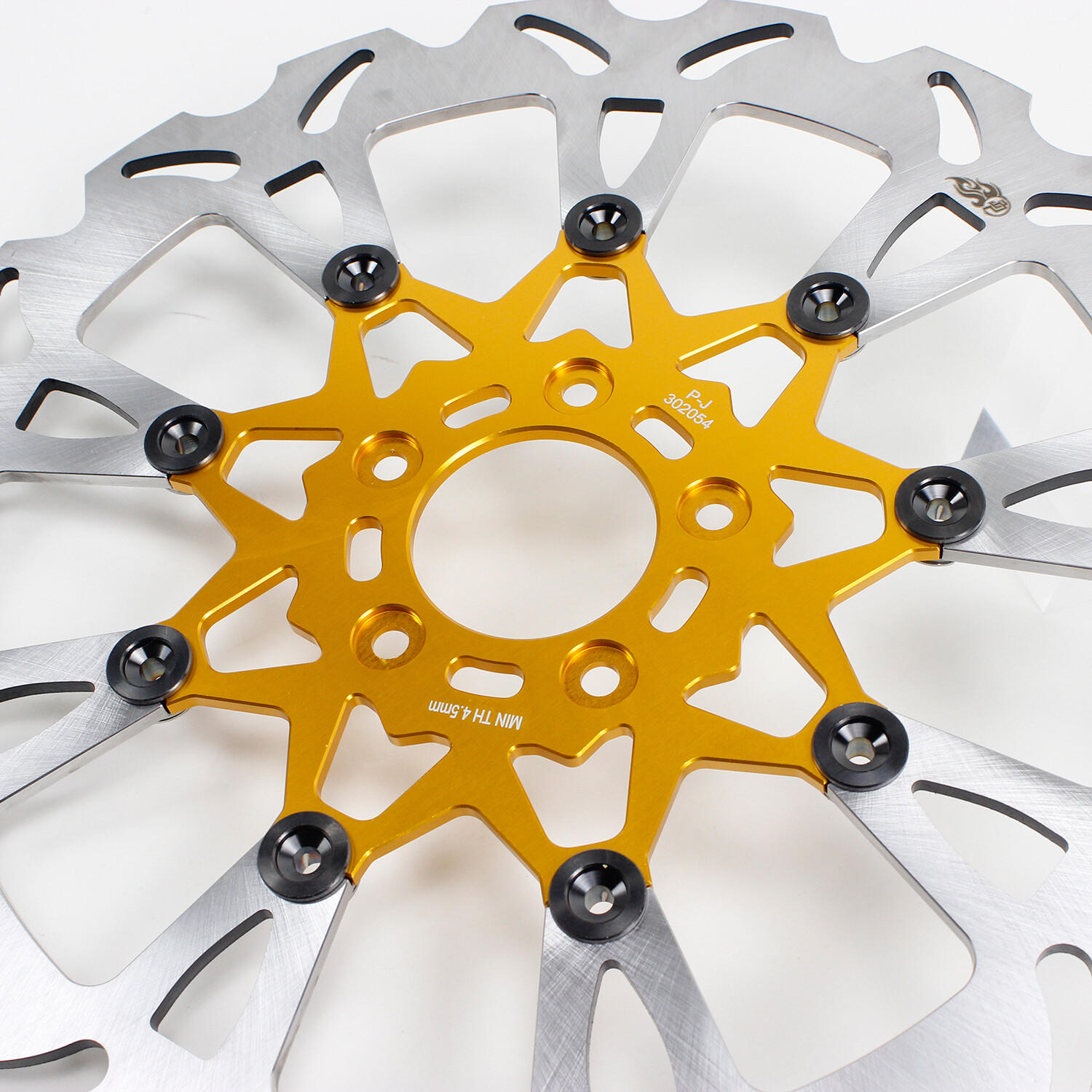 Orange 14" Big Front Brake Rotor w/Caliper Bracket for Harley 00-14 Softail Dyna - Image 4
