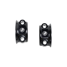 Black Handlebar Clutch Brake Clamp Cover for Harley 96-23 Softail Touring Dyna XL