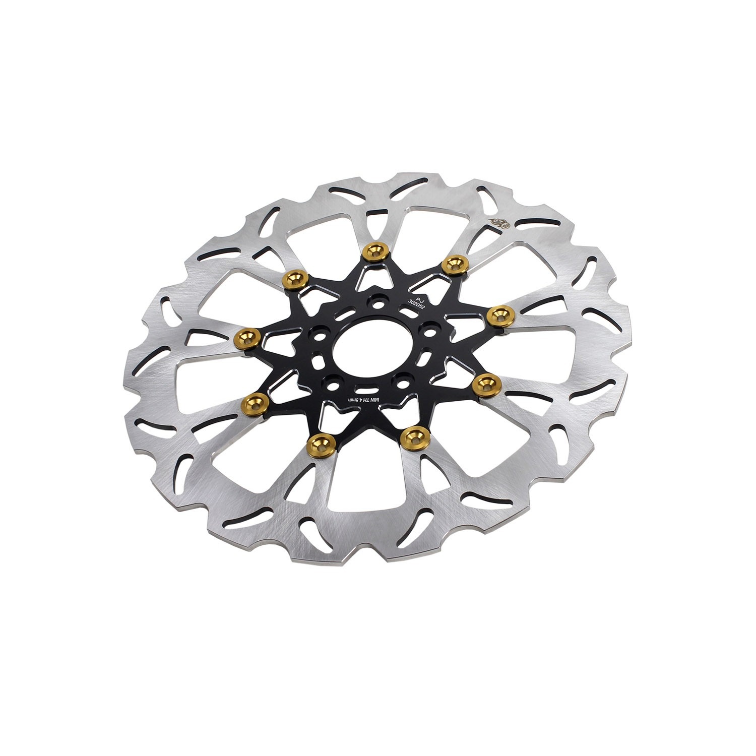 Black 14" Big Front Brake Rotor w/Caliper Bracket for Harley 00-17 Dyna 00-14 Softail - Image 2