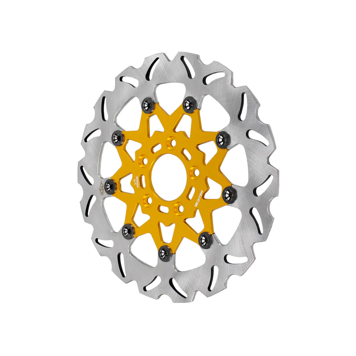 Gold 11.5" Front Brake Rotor-9 Spokes