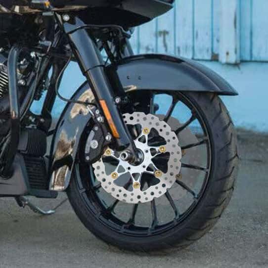 CHROME 11.5" FRONT BRAKE ROTOR- 7 SPOKE - Image 4