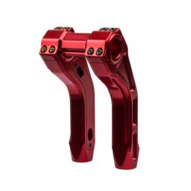 Hoprousa Aluminum Red 8-12″ Risers with 2.5″ Pullback For 1 /1.25″ Adjustable Handlebar