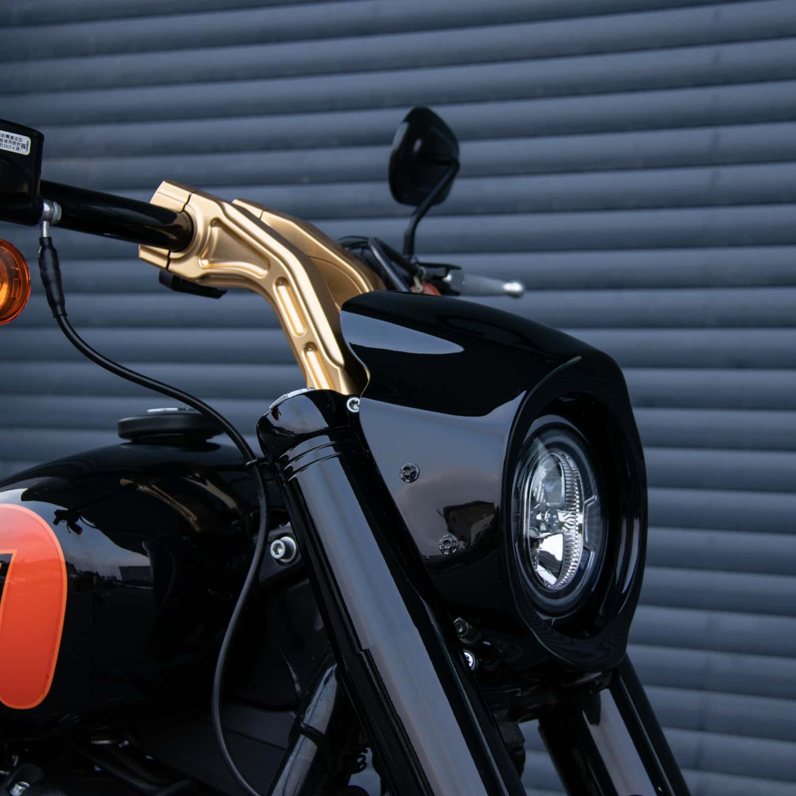 Hoprousa Aluminum Gold 8-12" Risers with 2" Pullback For 1 /1.25" Adjustable Handlebar with Digital Gauge Clamp - Image 9