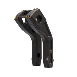 Hoprousa Aluminum Gray 8-12″ Risers with 2″ Pullback For 1 /1.25″ Adjustable Handlebar with Digital Gauge Clamp