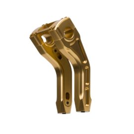 Hoprousa Aluminum Gold 8-12″ Risers with 2″ Pullback For 1 /1.25″ Adjustable Handlebar with Digital Gauge Clamp