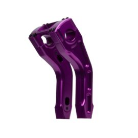 Hoprousa Aluminum Purple 8-12″ Risers with 2″ Pullback For 1 /1.25″ Adjustable Handlebar with Digital Gauge Clamp