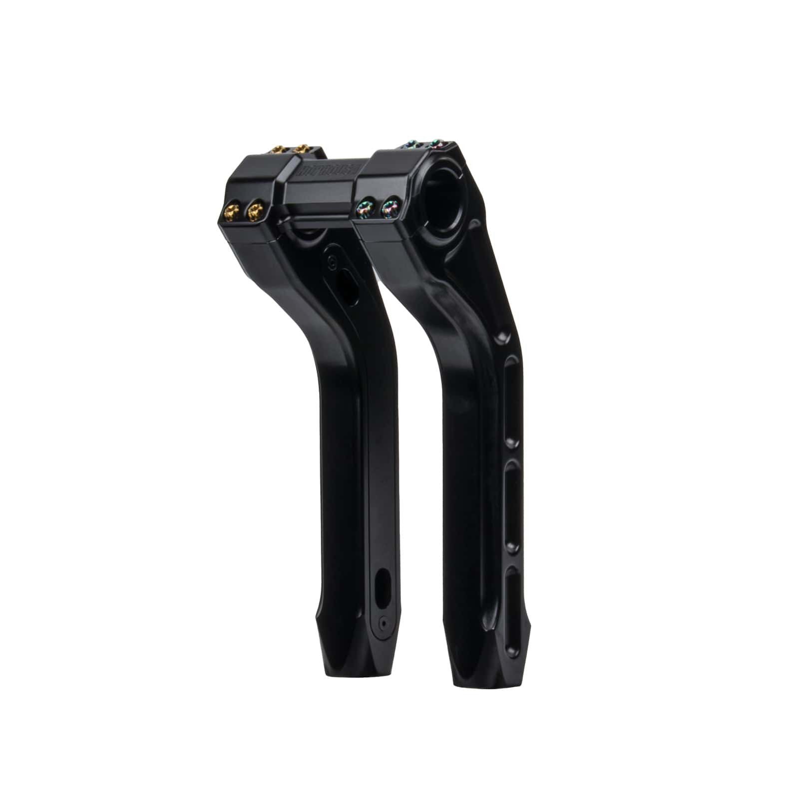 Hoprousa Aluminum Black 8-12" Risers with 2.5" Pullback For 1 /1.25" Adjustable Handlebar - Image 5