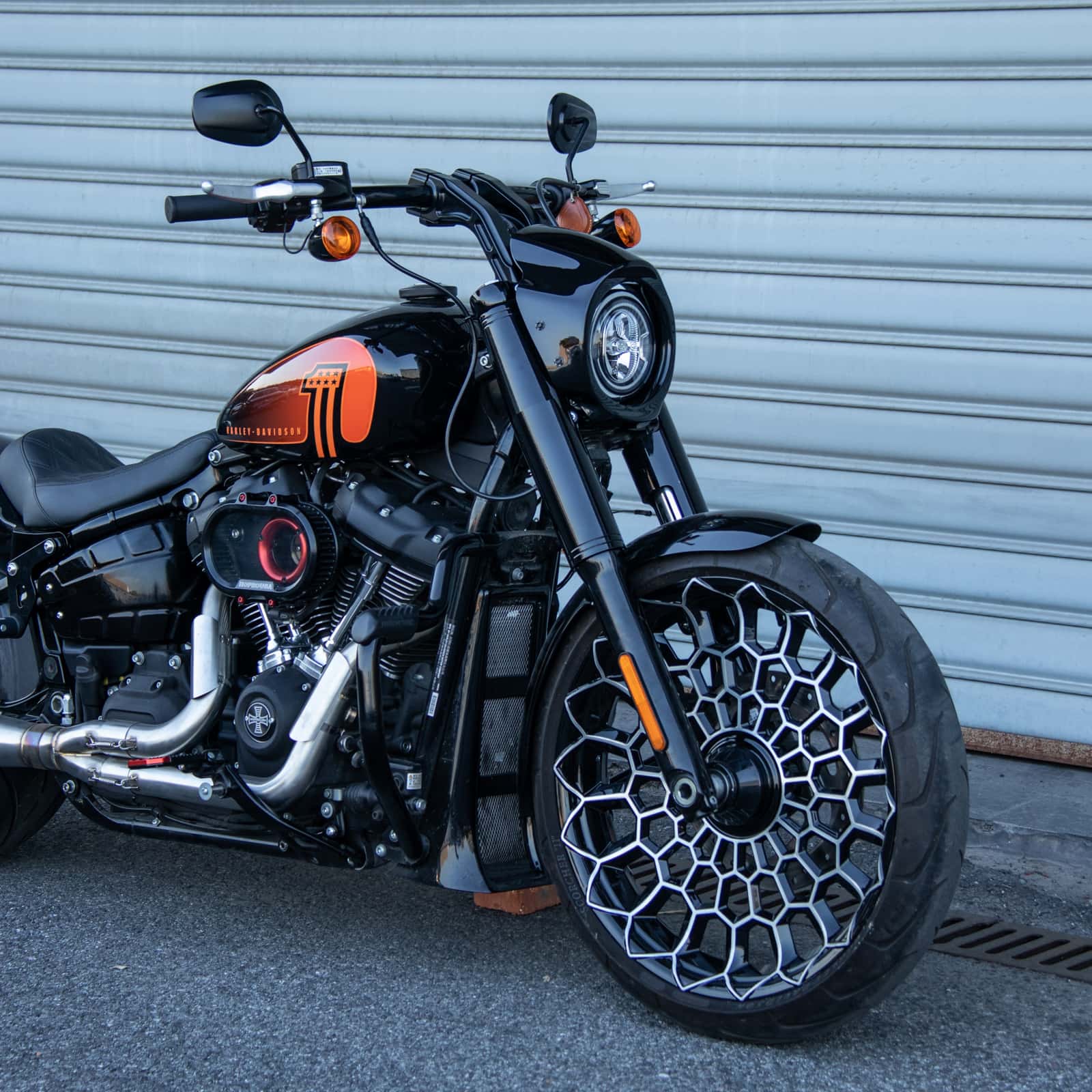 Hopero Motorcycle Front Lower Radiator Cover Chin Fairing Spoiler for Harley Softail Street Bob Breakout FXBRS 2018-up - Image 8