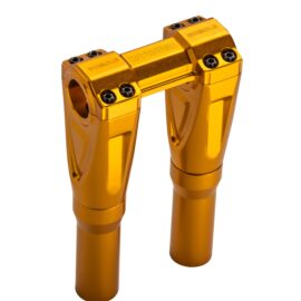 Hoprousa Aluminum GOLD 6/8/10/12 icnh Height fit 1&1.25 inch Size Handlebar Adjustable Handlebar Riser with Stright Up