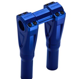 Hoprousa Aluminum Blue 6/8/10/12 icnh Height fit 1&1.25 inch Size Handlebar Adjustable Handlebar Riser with Stright Up